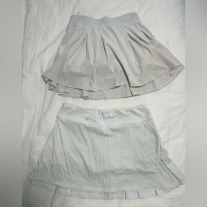 White Pace Setter Skirt and White Court Rival Skirt Size 6